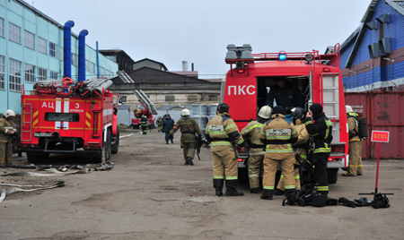 В ЗАО СП «Брянсксельмаш» ликвидировали условный пожар